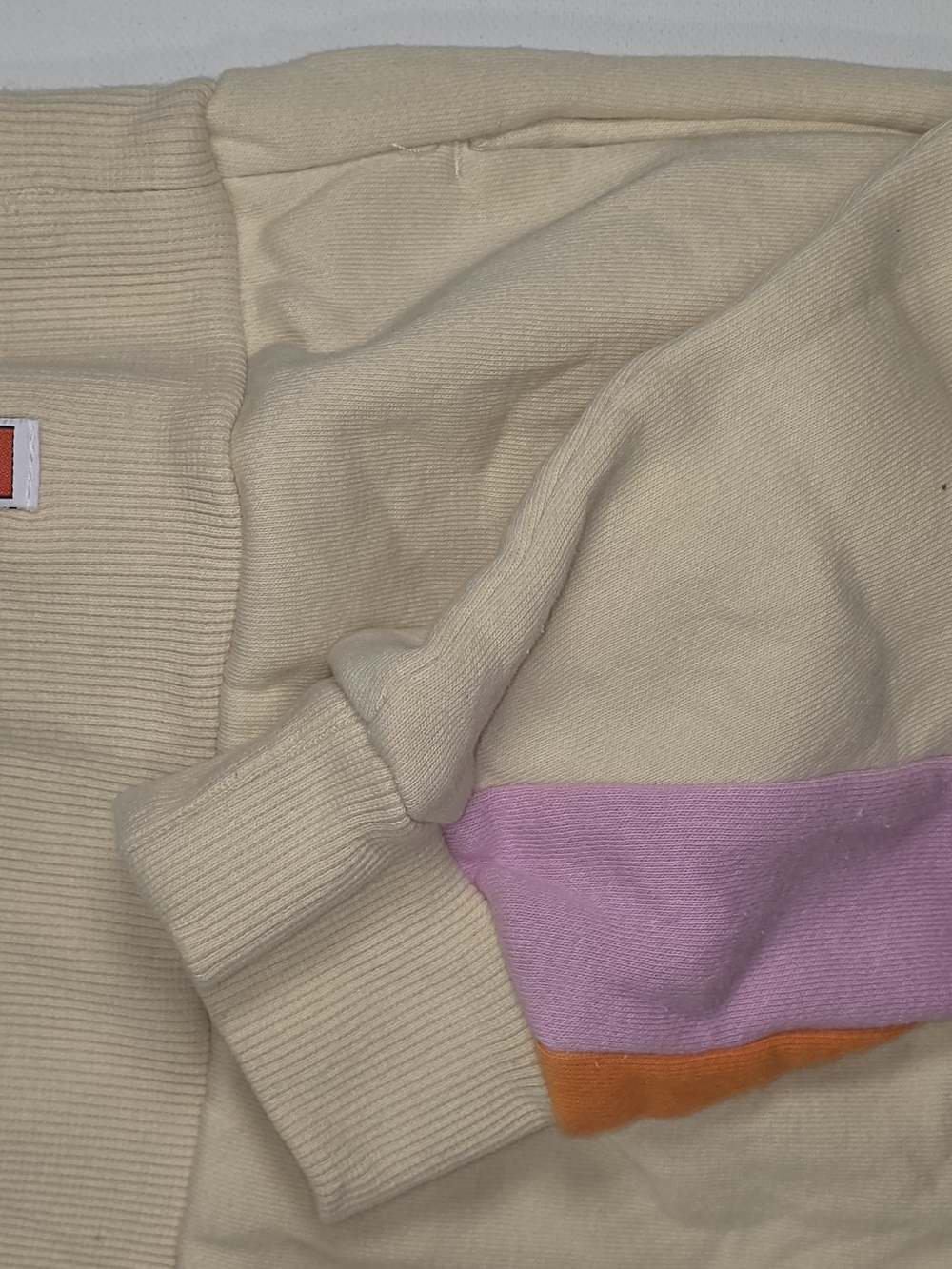 LEGO Full Zip Jacket - Beige with Pink, Red & Orange Stripes S/MED - Picture 4 of 14